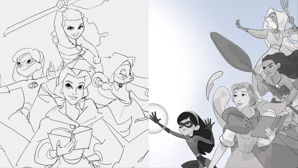 Chronicles of Light Darkness Falls Disney Edition exclusive box process art