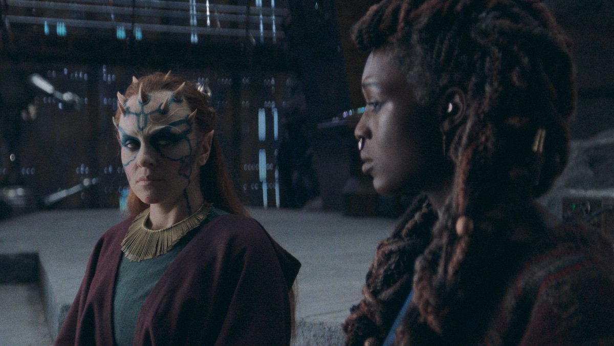 Mother Koril and Mother Aniseya look at one another on The Acolyte