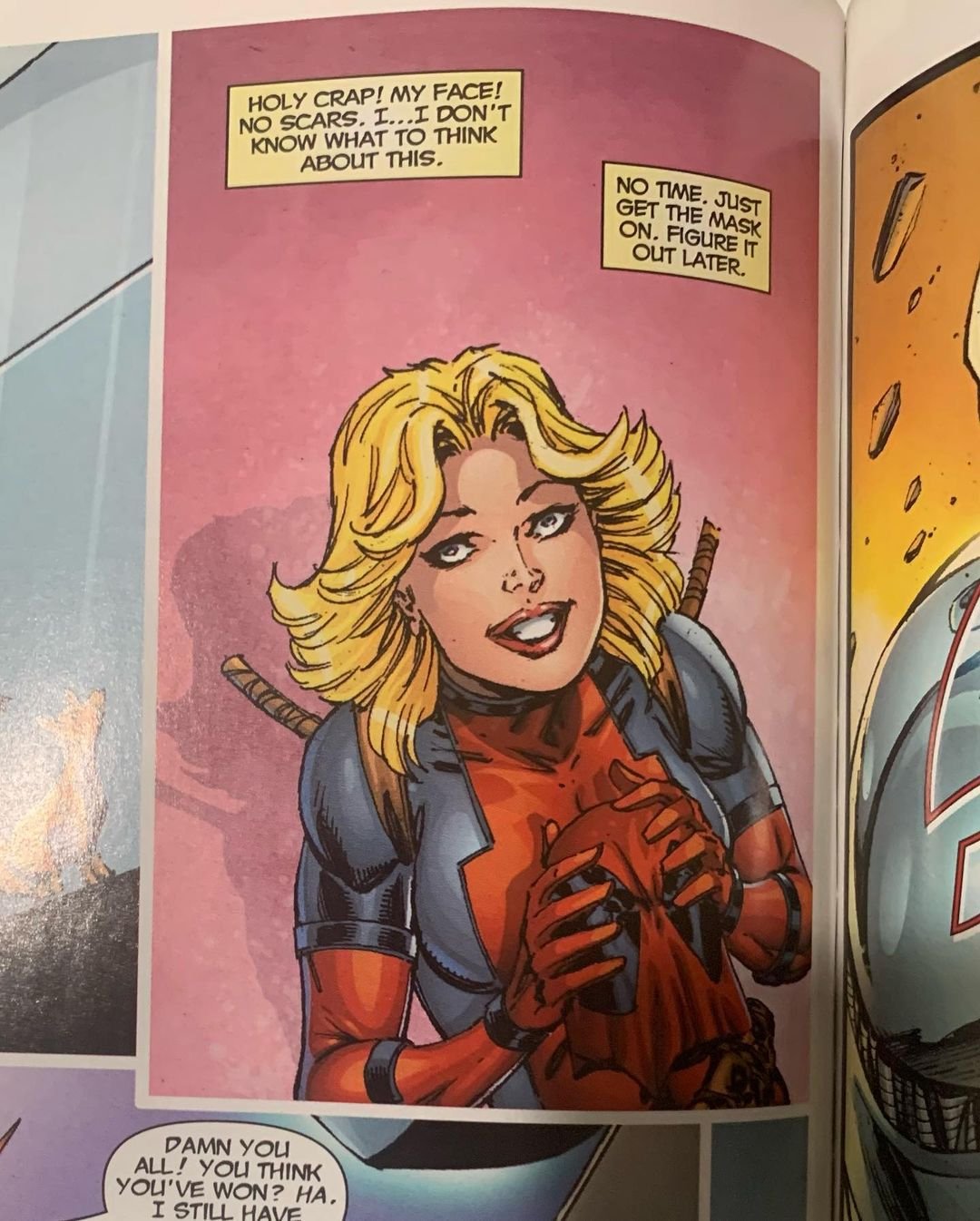 Lady Deadpool from Marvel Comics, Lady Deadpool is based on Blake Lively in her unmasked form.