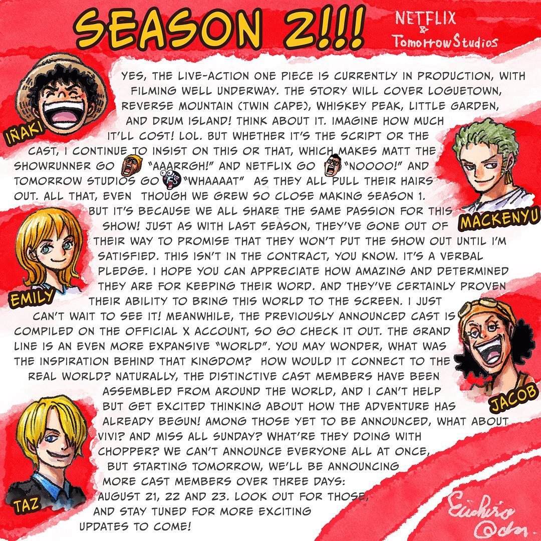 One Piece season two netflix letter tease
