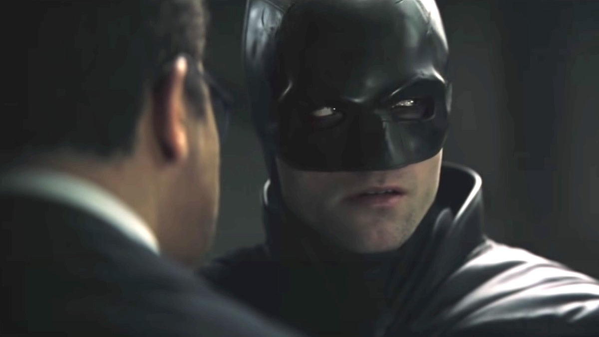The Batman looking suspicious