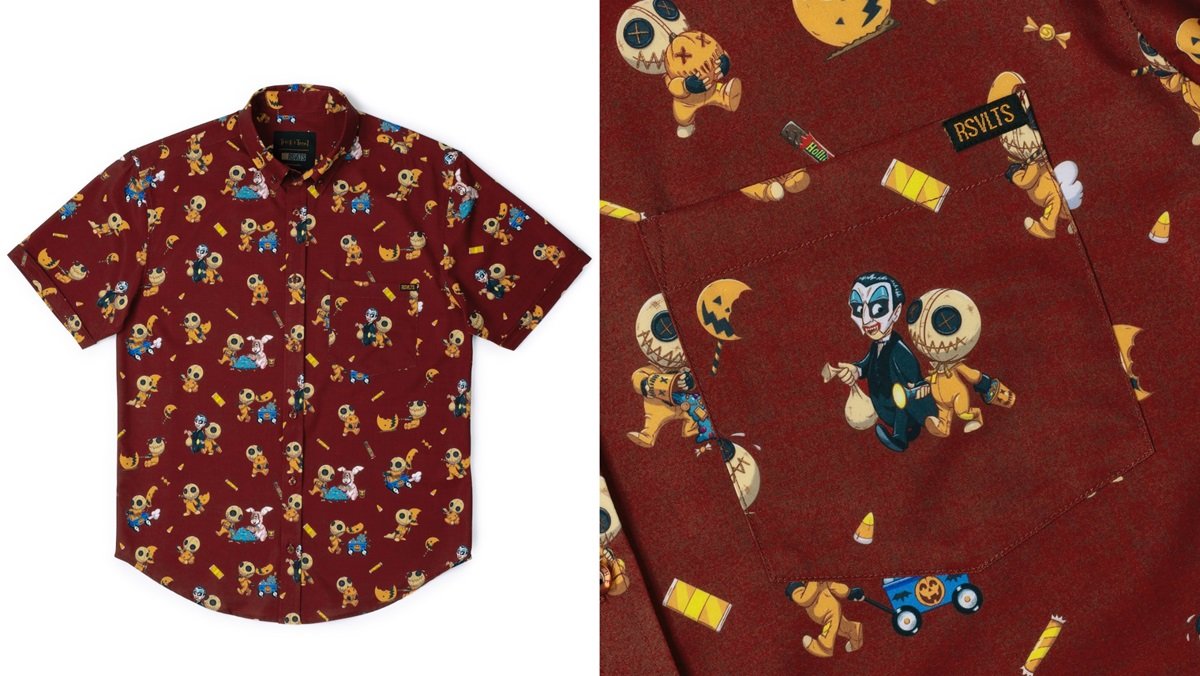 Trick 'r Treat Candy and Costumes button up shirt from RSVLTS.
