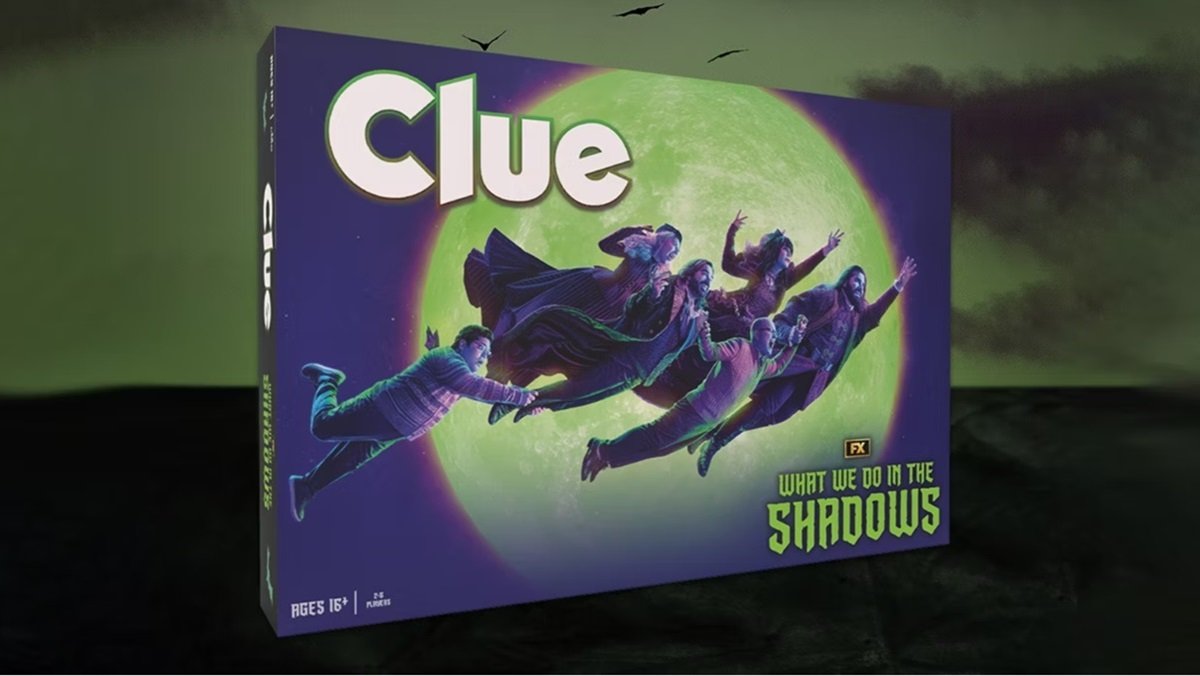 What We Do in the Shadows Clue board game box art.