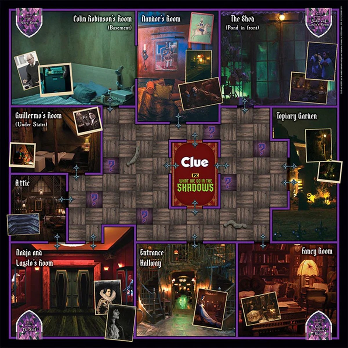 What We Do in the Shadows Clue board.