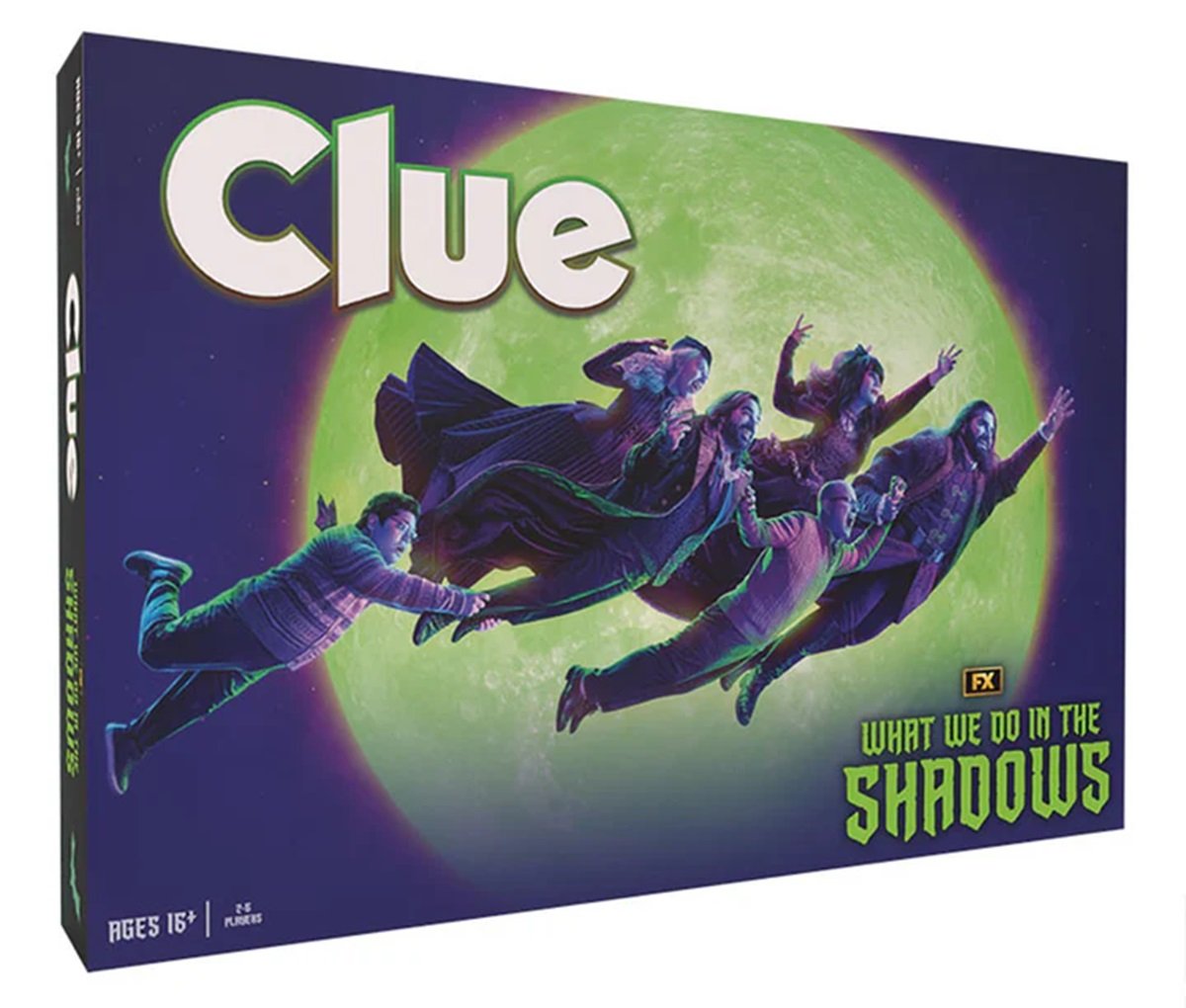 What We Do in the Shadows Clue board game box art.