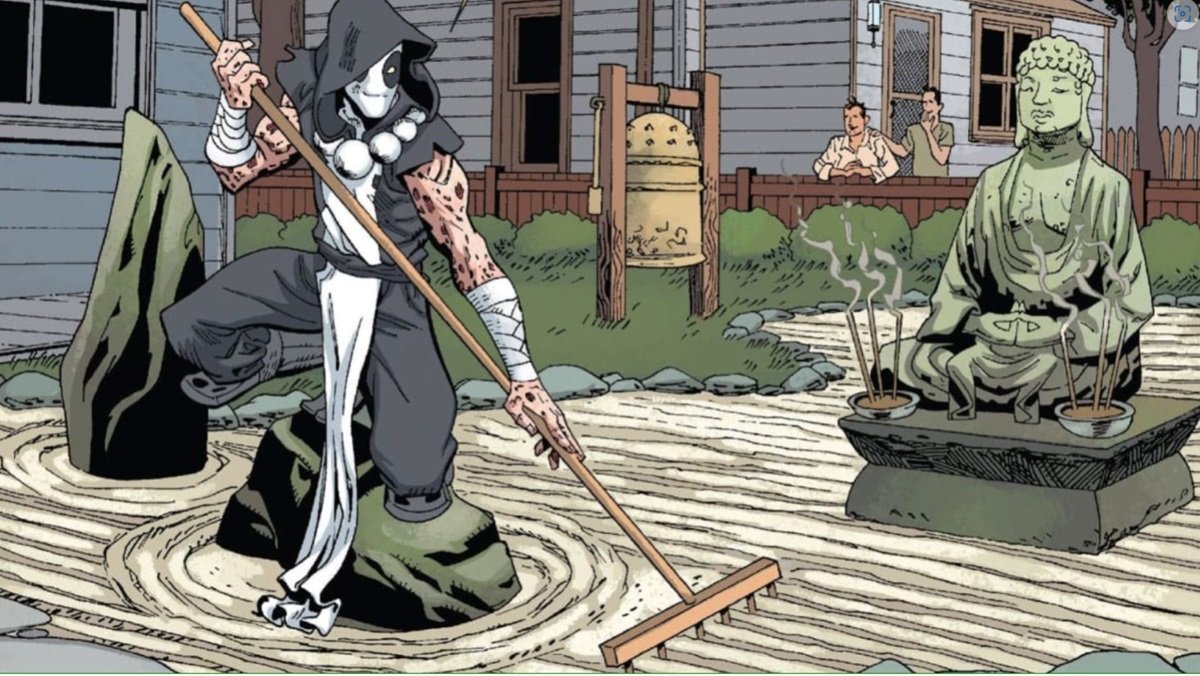 The pacifist version of Wade Wilson, Zenpool.