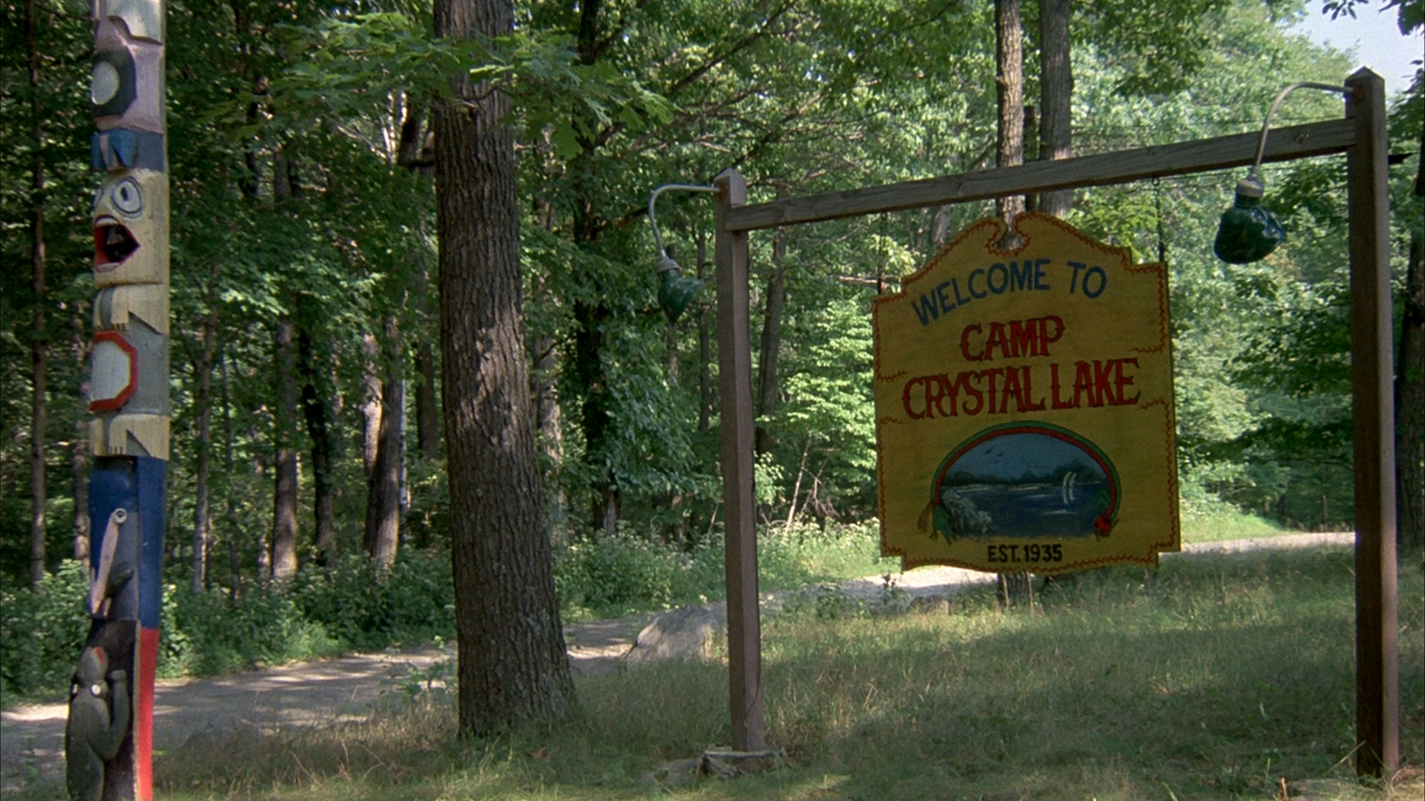 Camp Crystal Lake sign